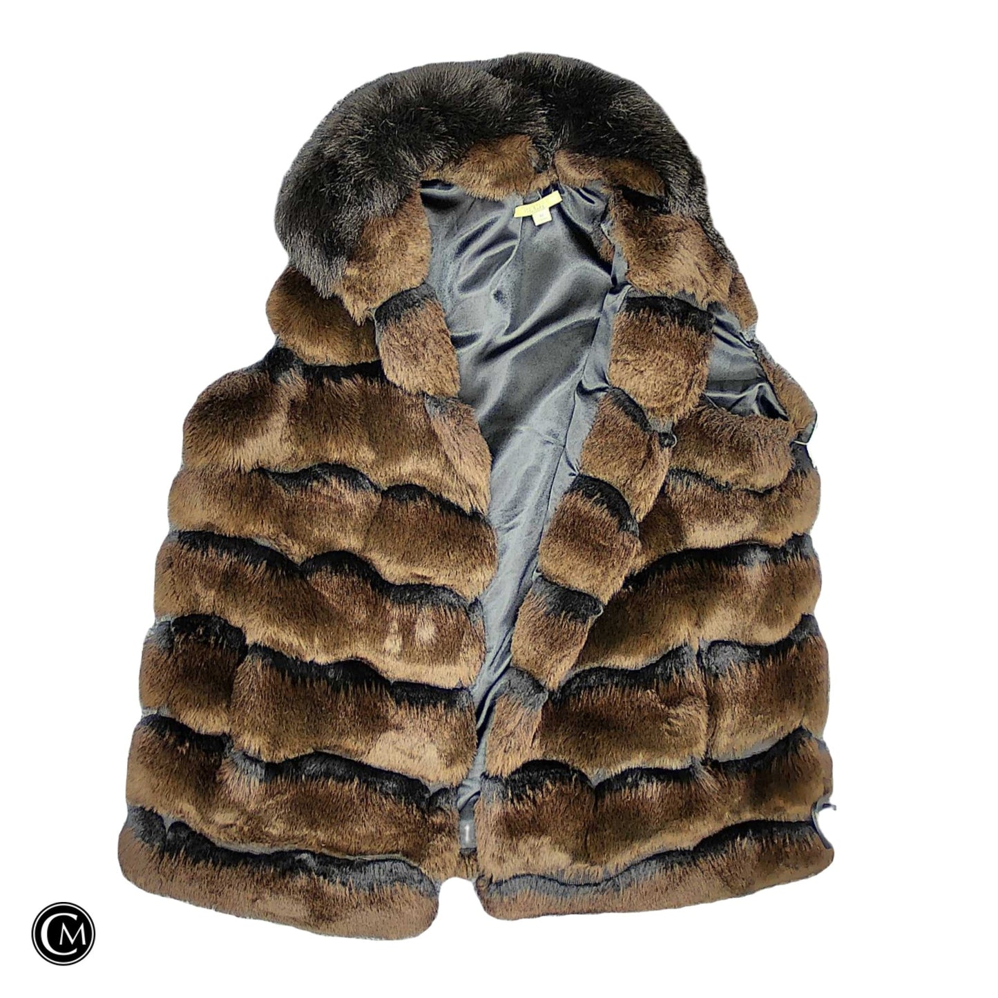 Vest Faux Fur & Sherpa By Gianni Bini In Brown, Size: M