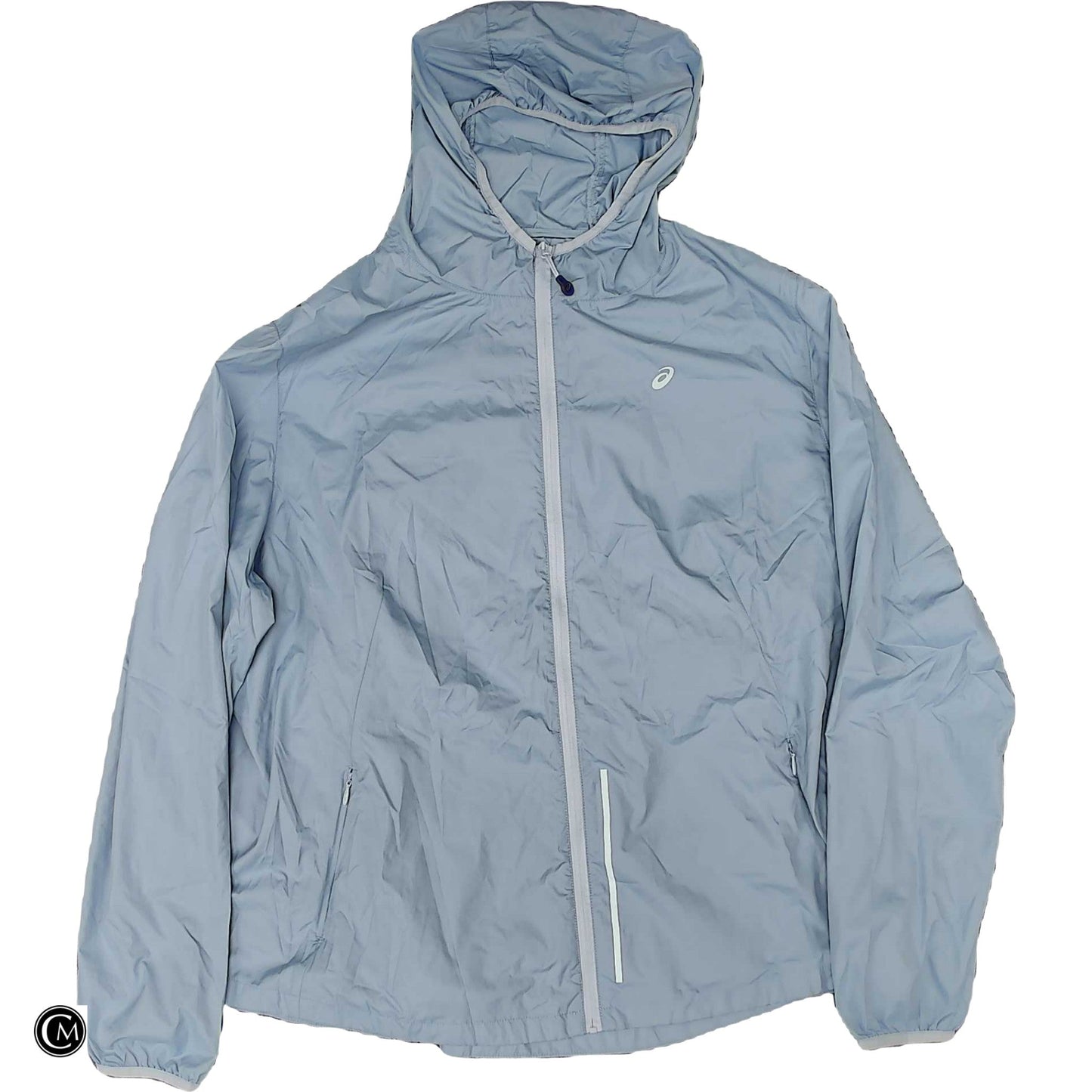 Jacket Windbreaker By Asics In Blue, Size: 2x