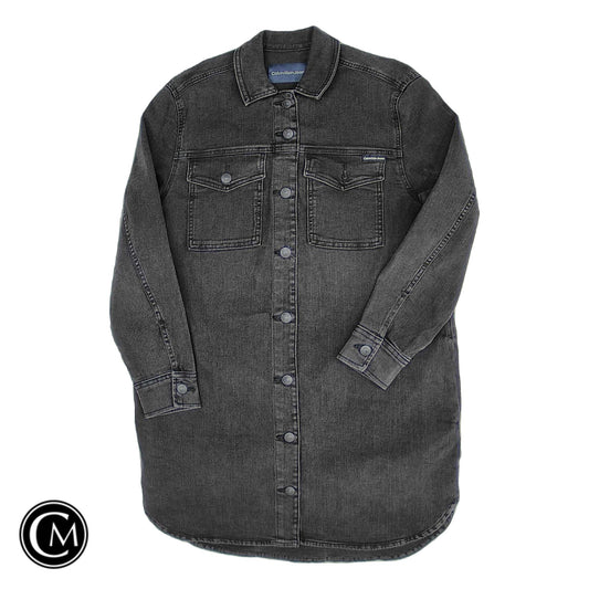 Jacket Denim By Calvin Klein In Black Denim, Size: Xs