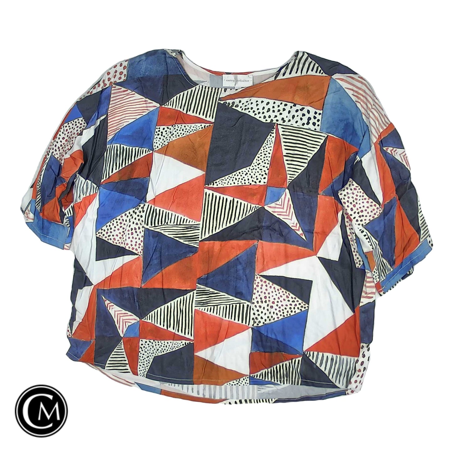 Top Ss By Corey Lynn Calter In Blue & Orange, Size: Xl