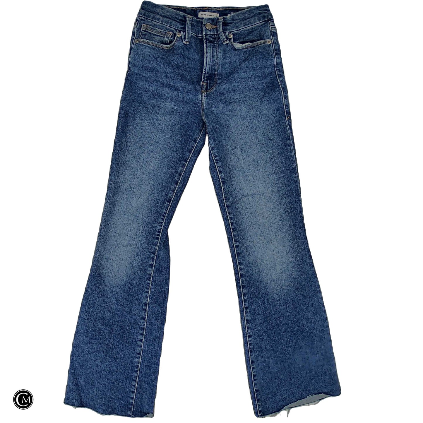Jeans Boot Cut By Good American In Blue Denim, Size: 0