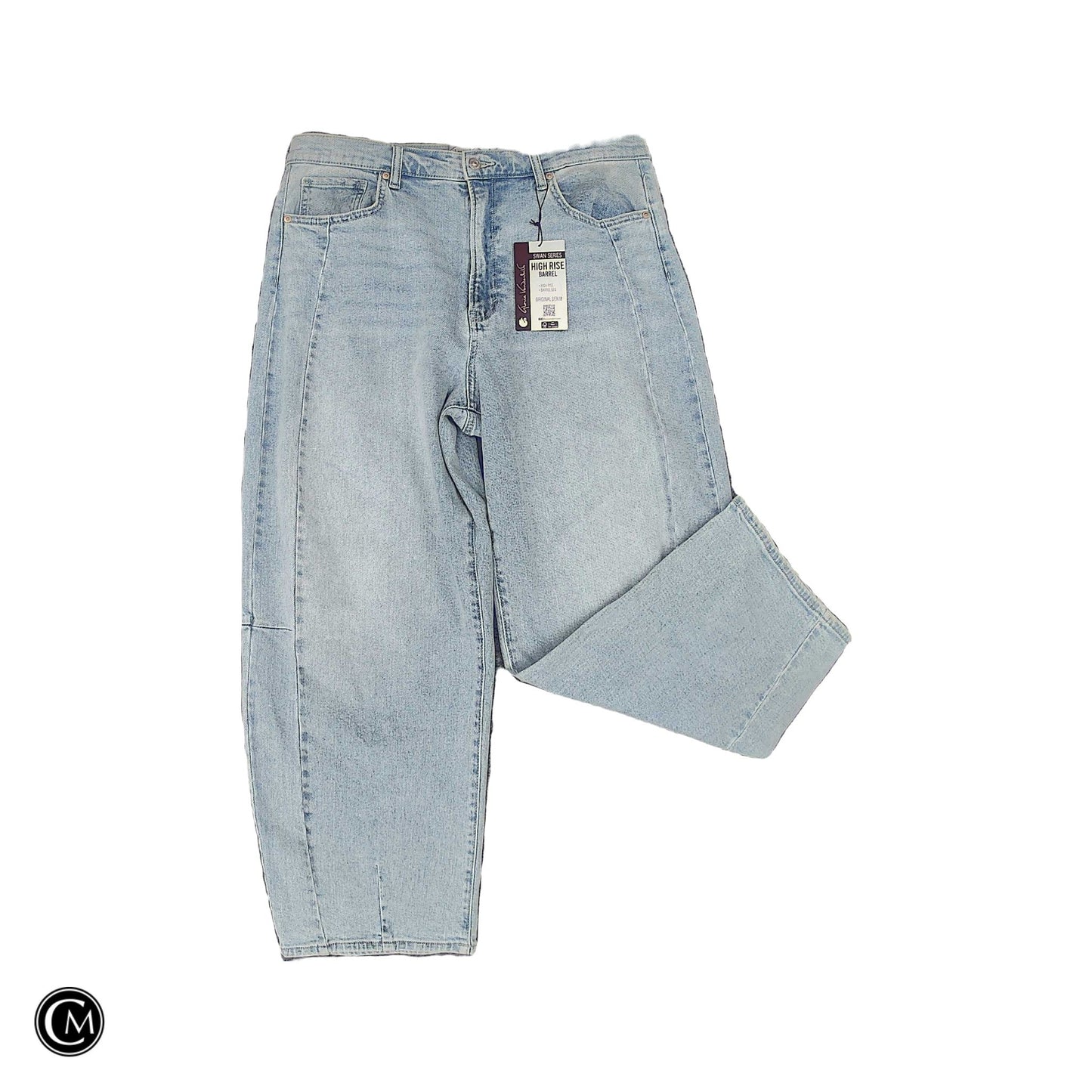 Jeans Straight By Gloria Vanderbilt In Blue Denim, Size: 14