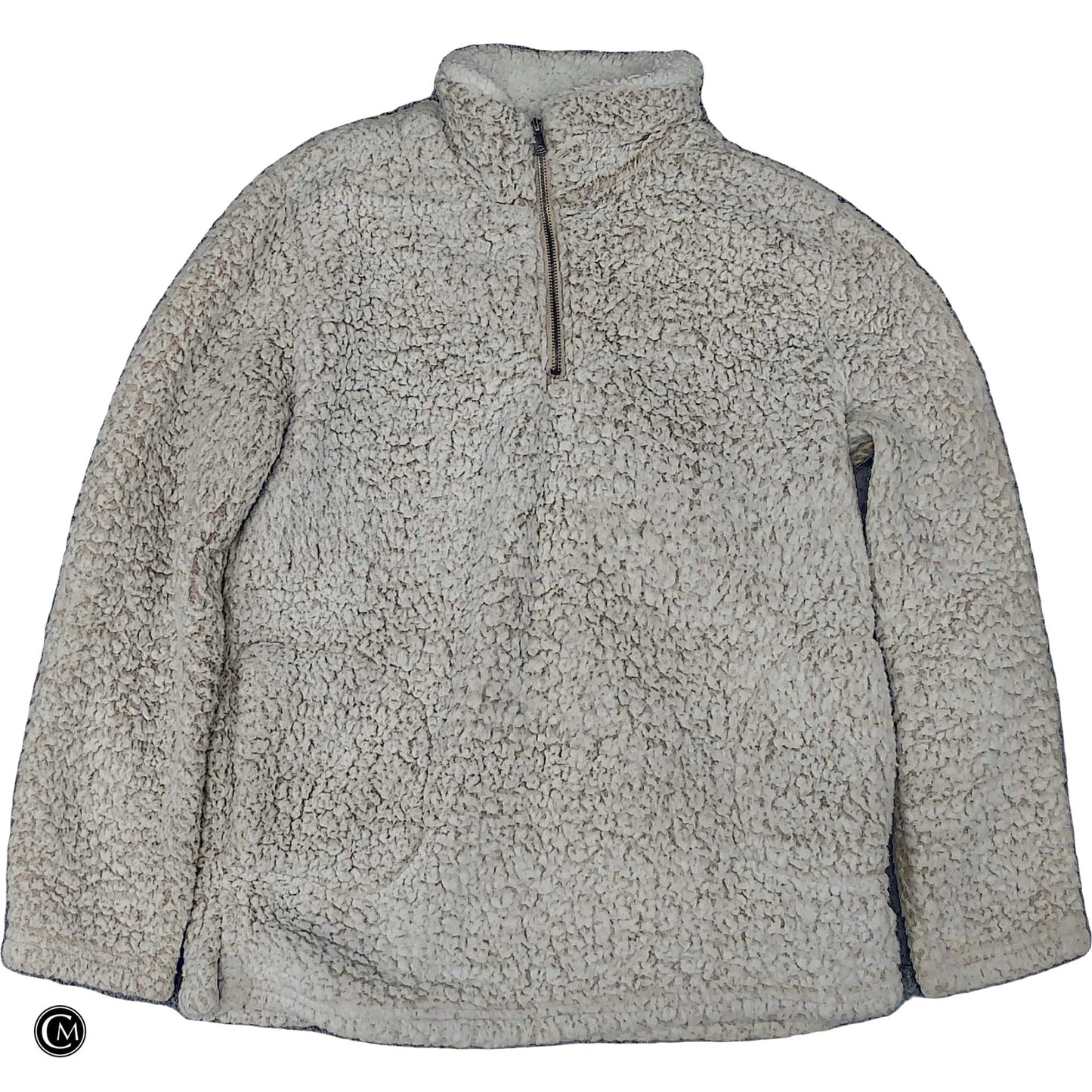 Jacket Faux Fur & Sherpa By Clothes Mentor In Cream, Size: L image 1
