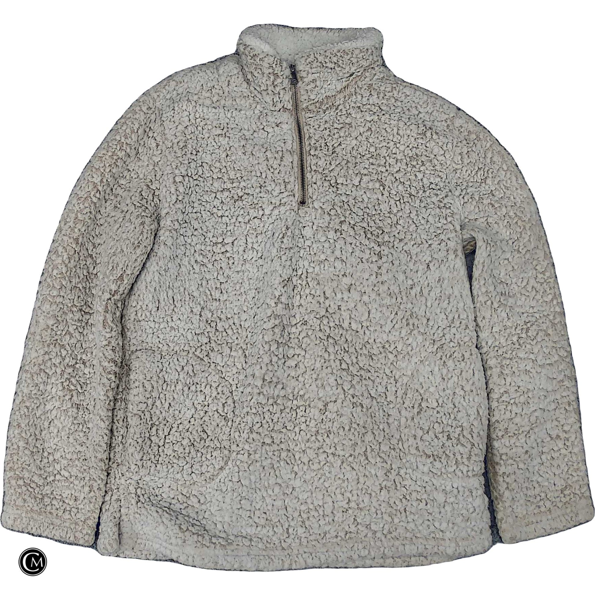 Jacket Faux Fur & Sherpa By Clothes Mentor In Cream, Size: L image 1