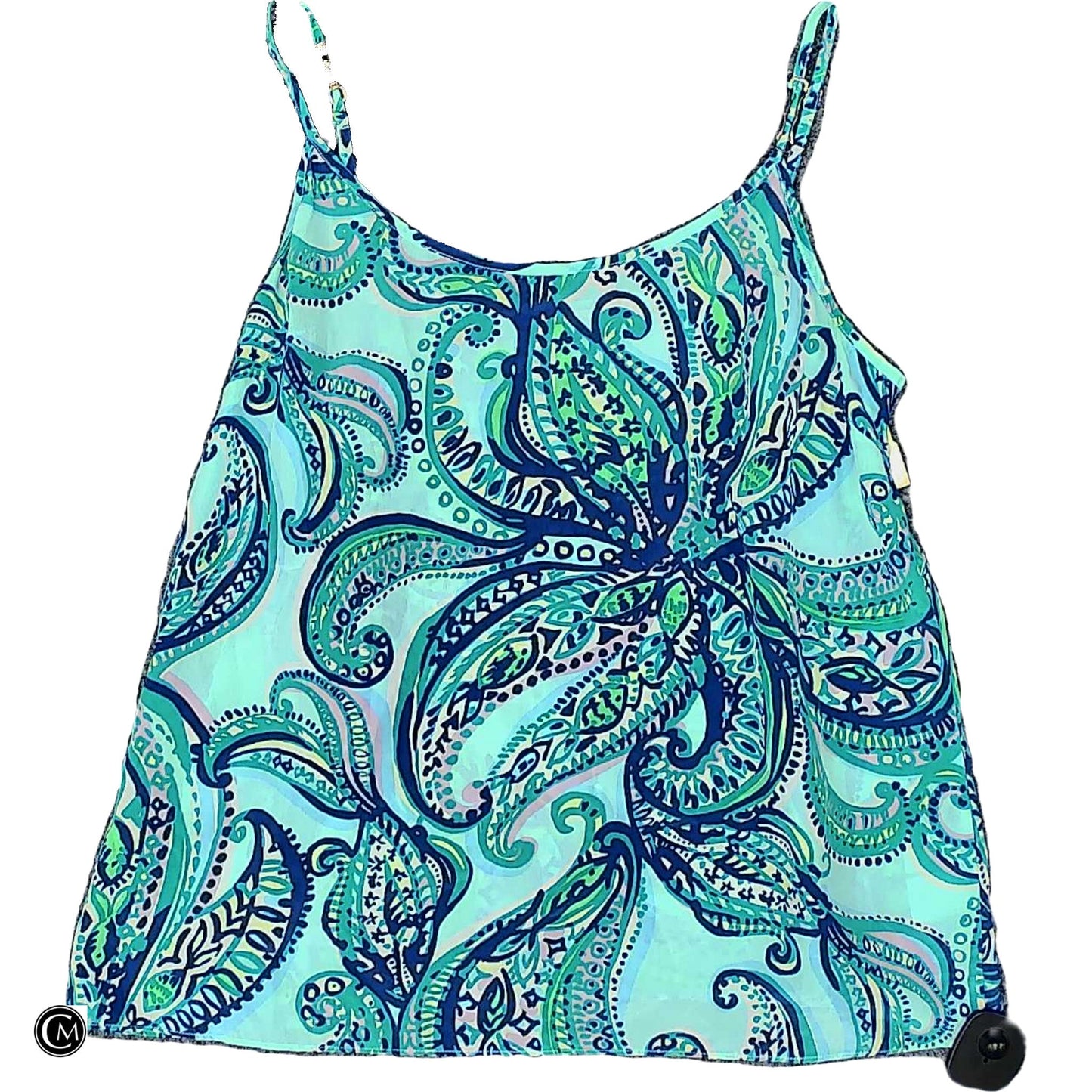 Top Sleeveless Designer By Lilly Pulitzer In Blue & Green, Size: M