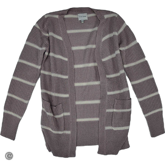Sweater Cardigan By Pink Rose In Pink & White, Size: S
