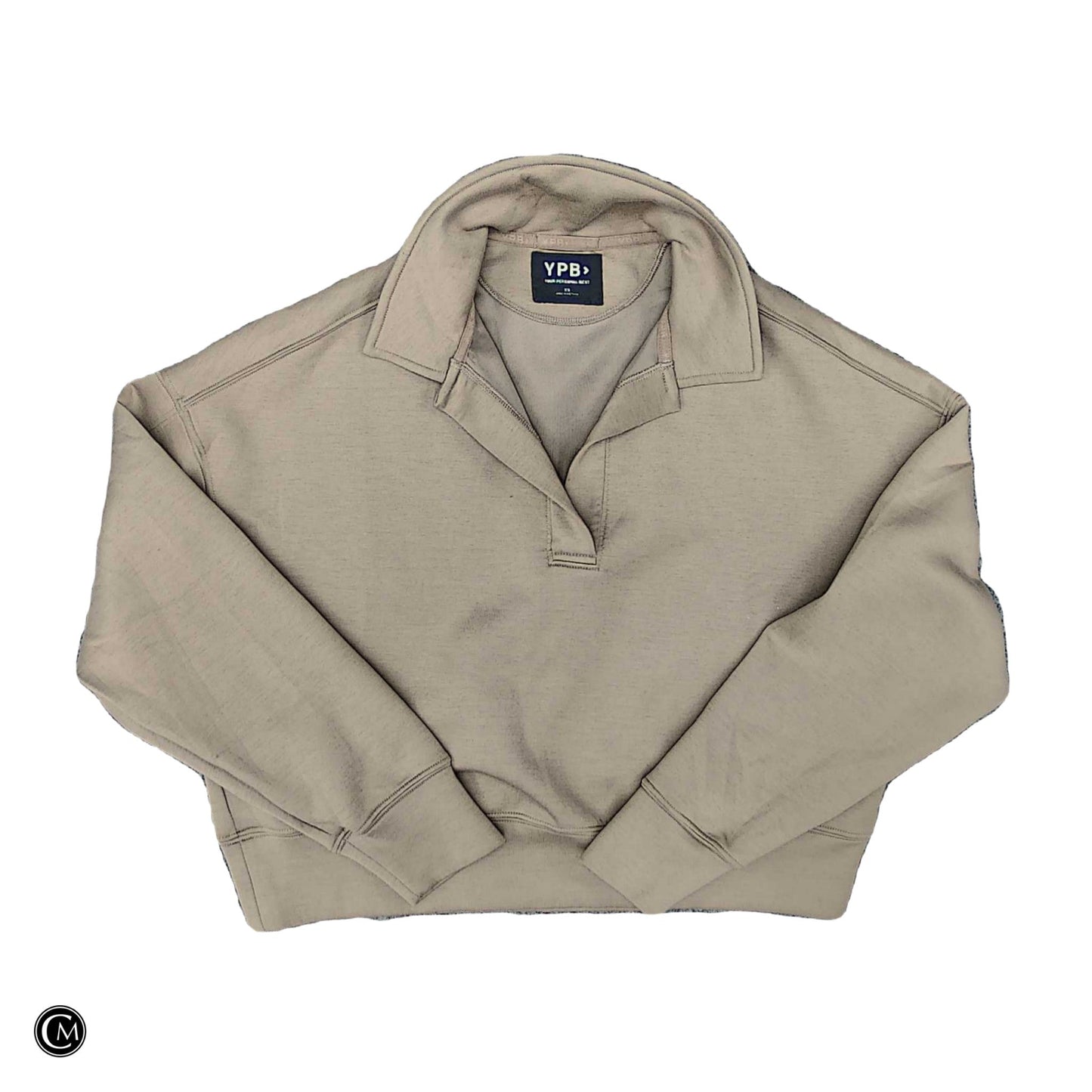Athletic Sweatshirt Collar By Ypb In Brown, Size: Xs