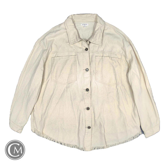 Jacket Shirt By West Bound In Beige, Size: 3x image 1