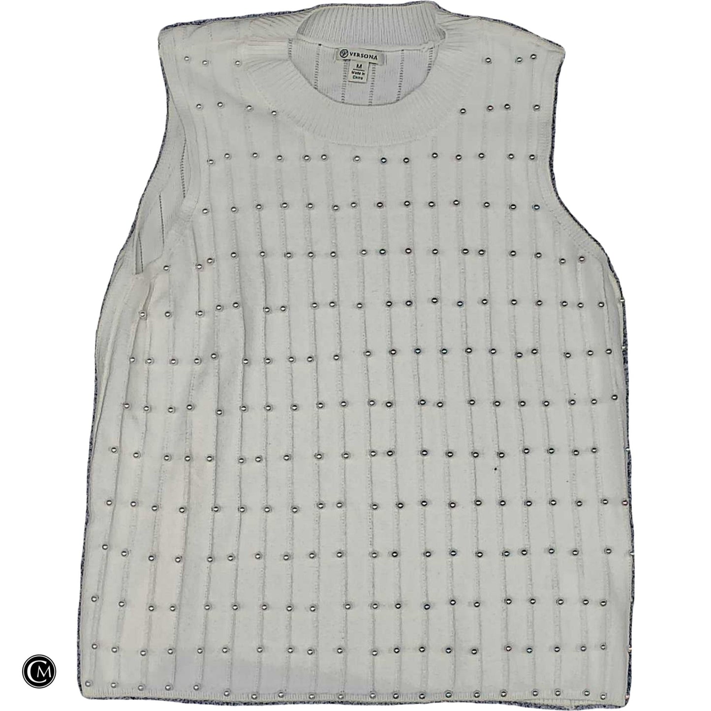 Top Sleeveless By Versona In Cream, Size: M