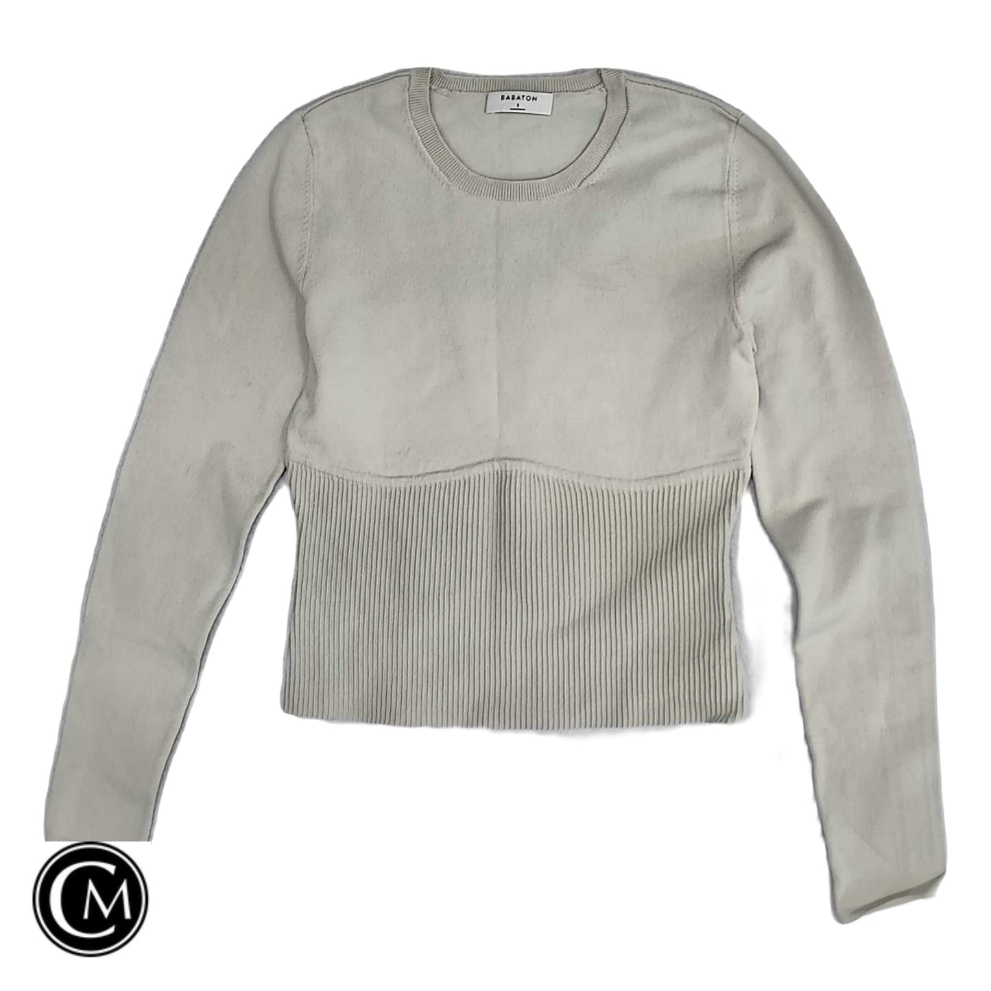 Top Ls Basic By Babaton In Beige, Size: S