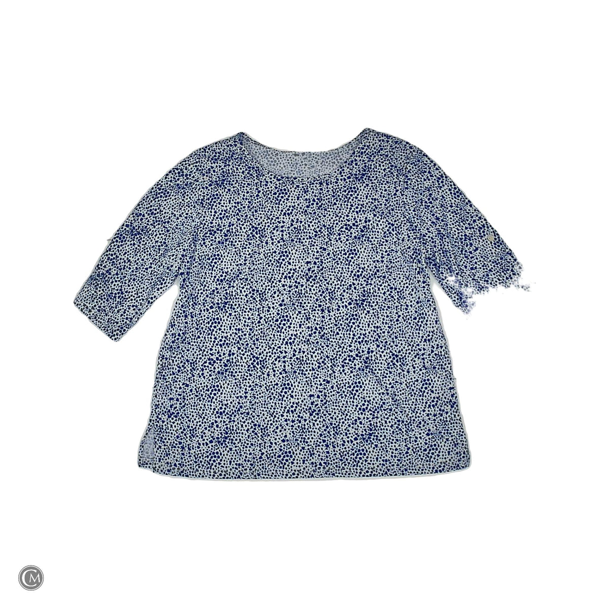 Top 3/4 Sleeve By Ruby Rd In Blue & White, Size: M