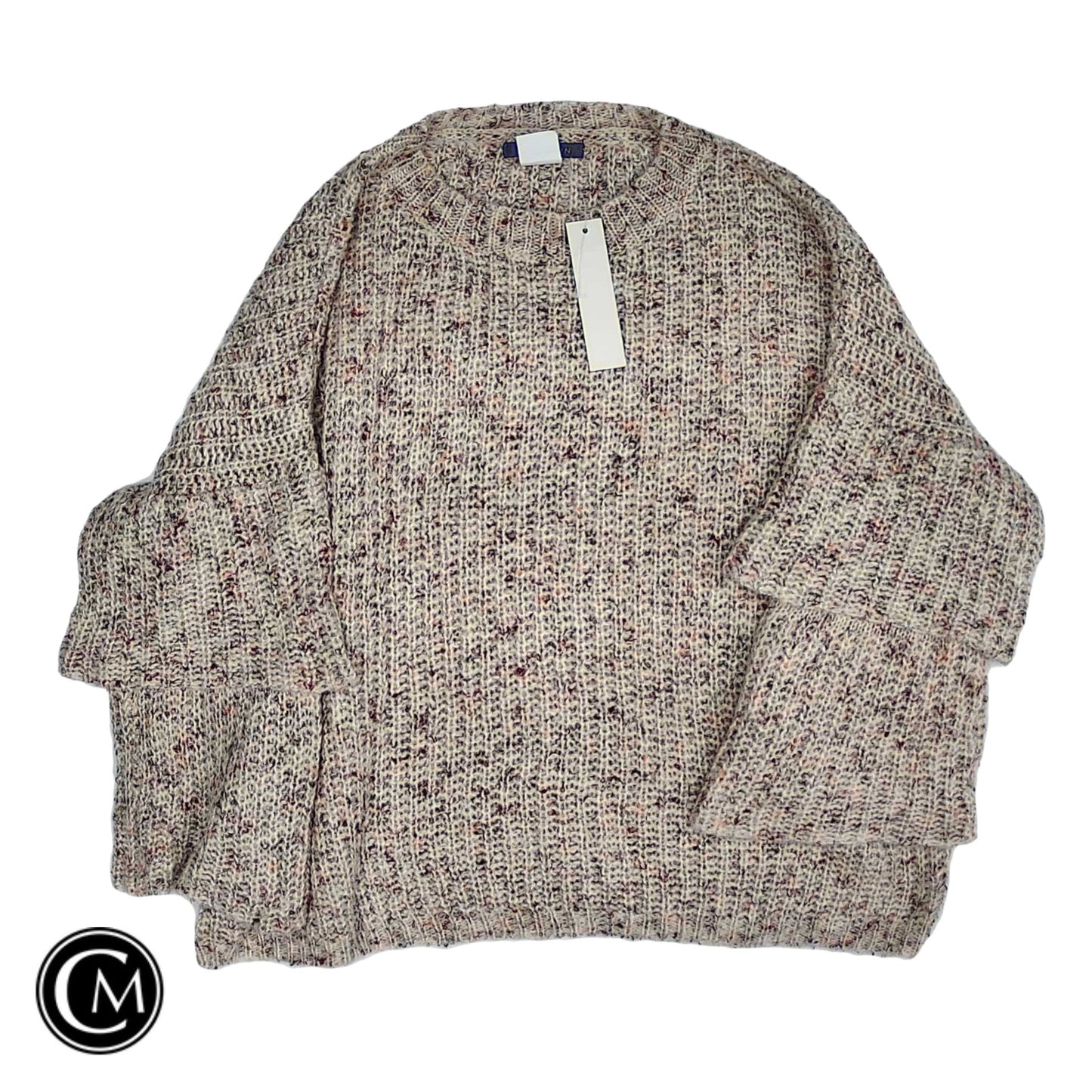 Sweater By Solutions In Beige, Size: L