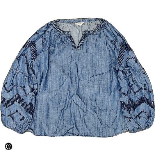 Top Ls By Crown And Ivy In Black & Blue, Size: L