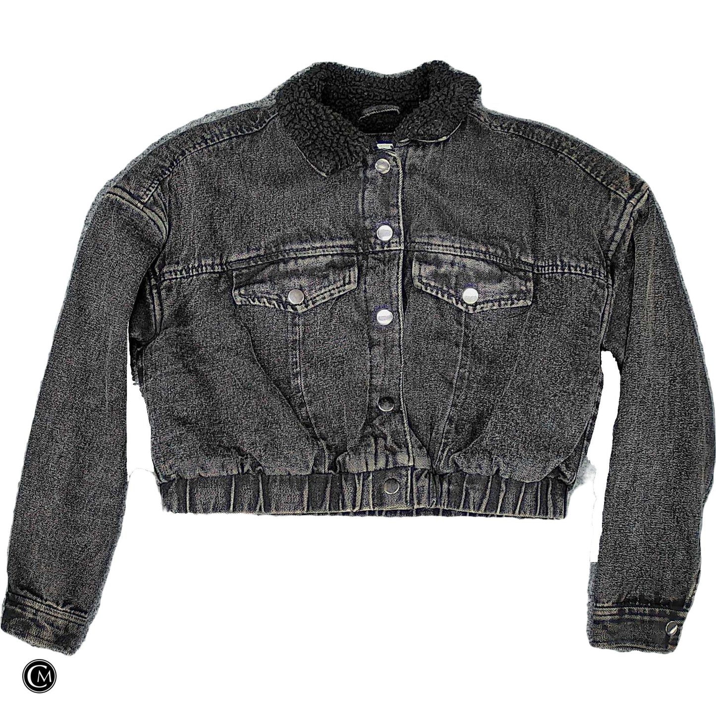 Jacket Denim By Highway In Black Denim, Size: S image 1