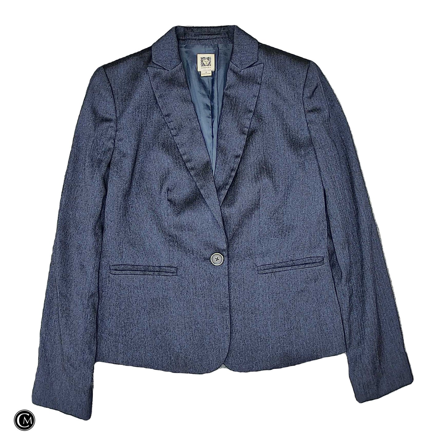 Blazer By Anne Klein In Navy, Size: S