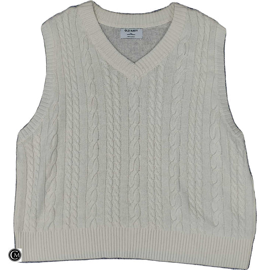 Vest Sweater By Old Navy In Cream, Size: 1x image 1