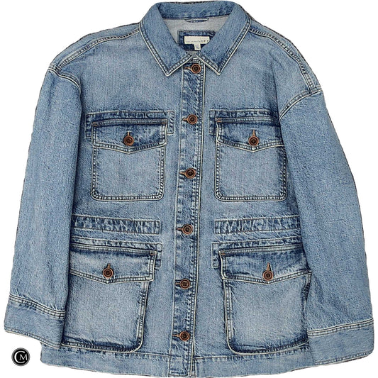 Jacket Denim By Loft In Blue Denim, Size: Xl