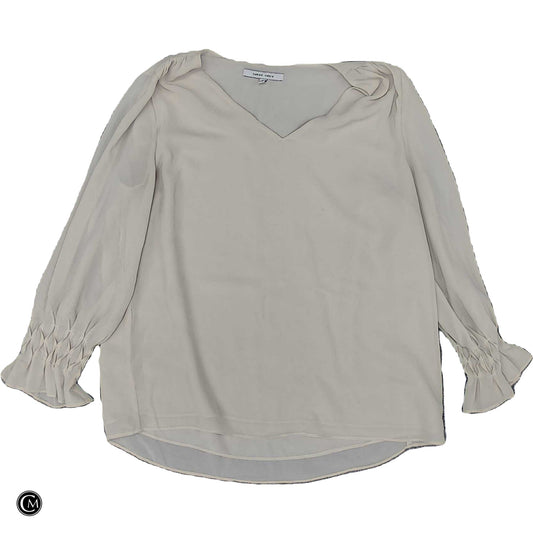 Blouse Ls By Naked Zebra In Tan, Size: S