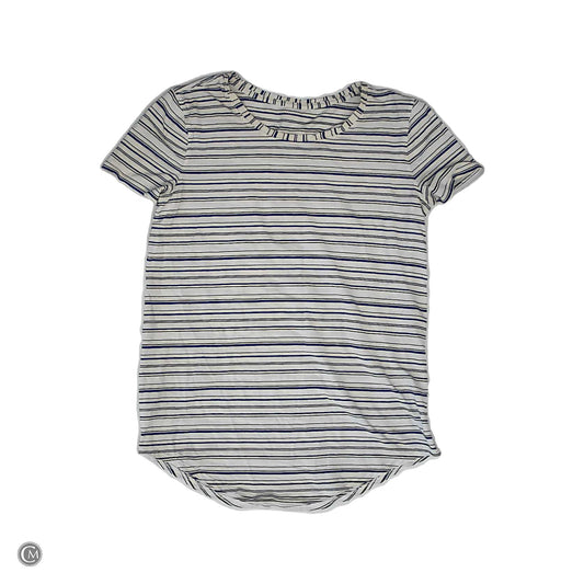 Athletic Top Ss Designer By Lululemon In Black & White, Size: M image 1