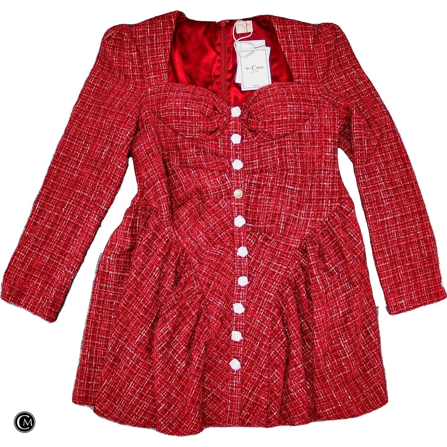 Dress Casual Short By Miss Circle New York In Red, Size: Xxl