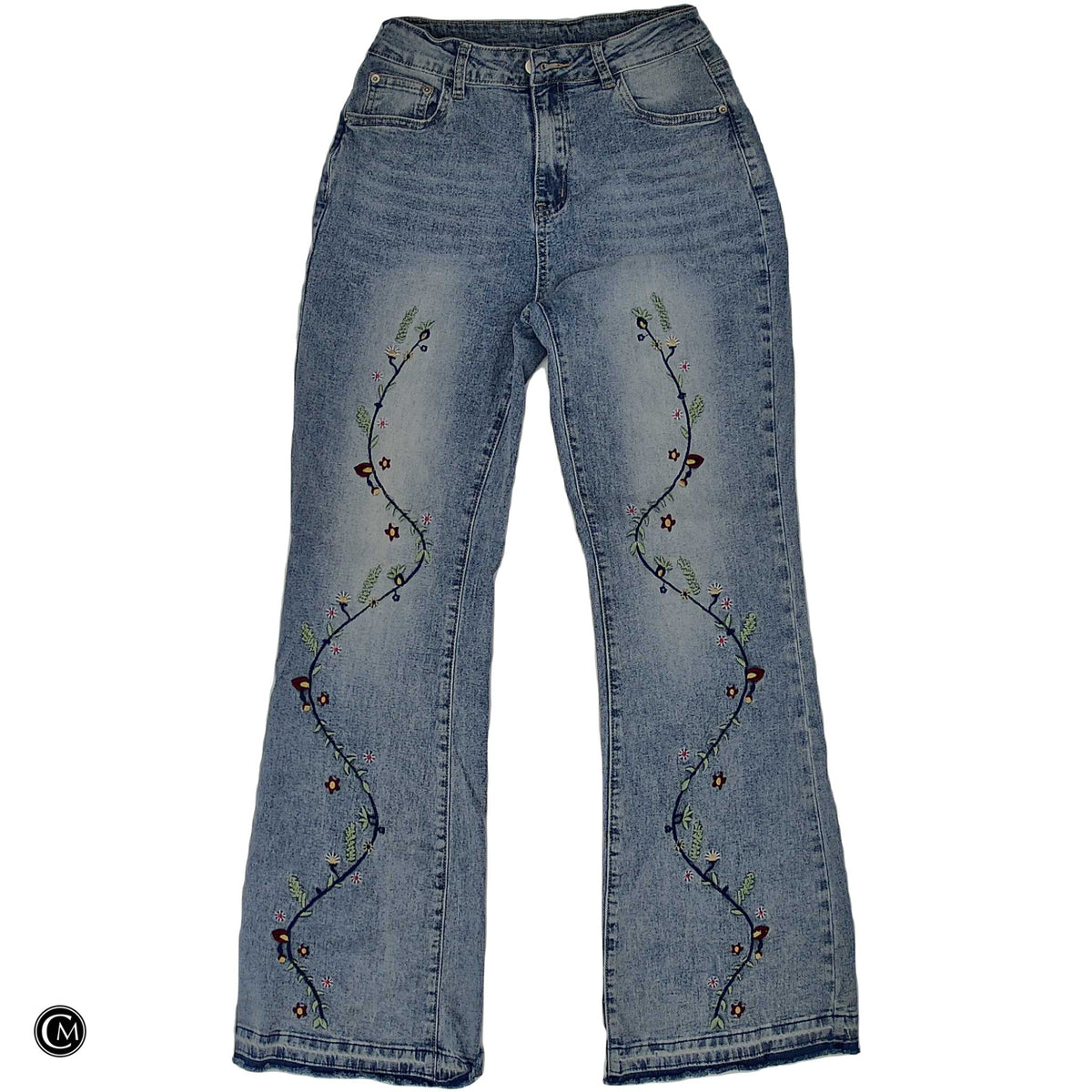 Jeans Flared By Cider In Blue Denim, Size: S
