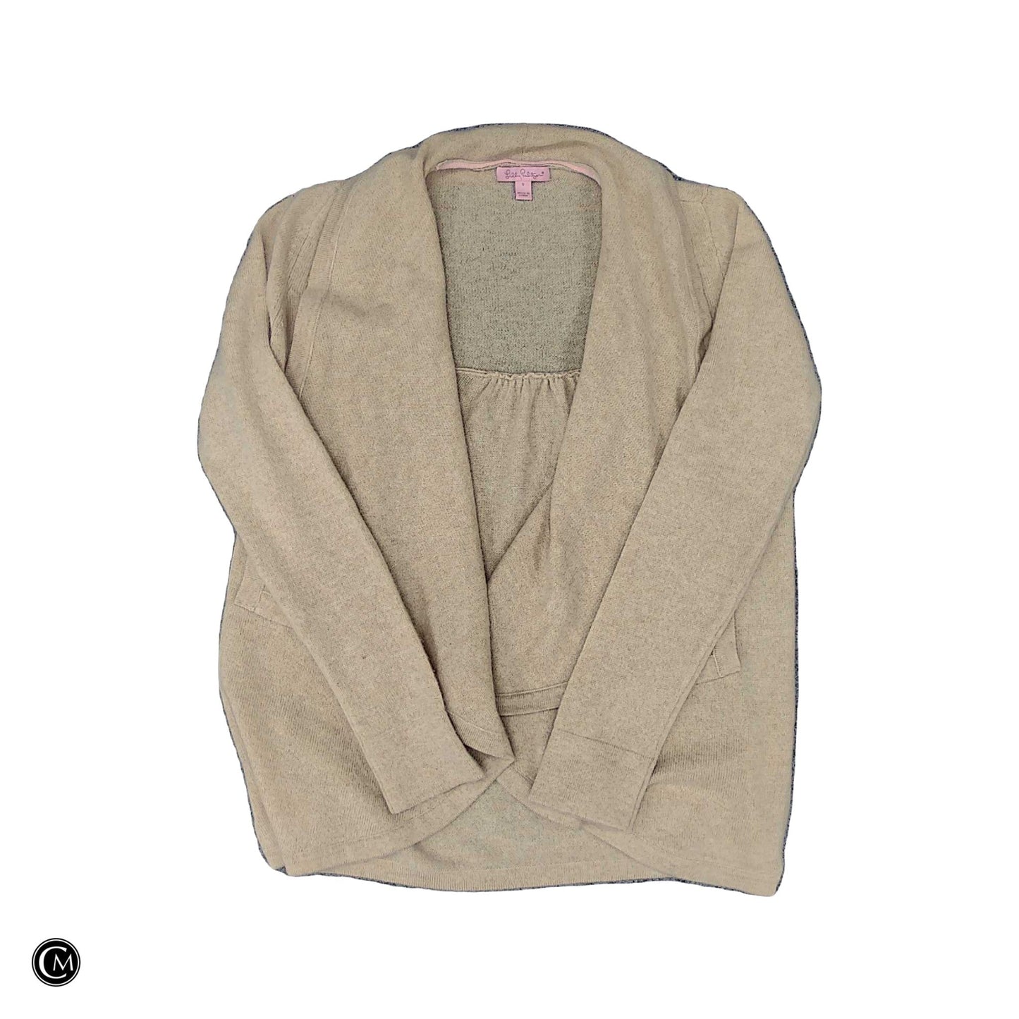 Sweater Cardigan Designer By Lilly Pulitzer In Tan, Size: S