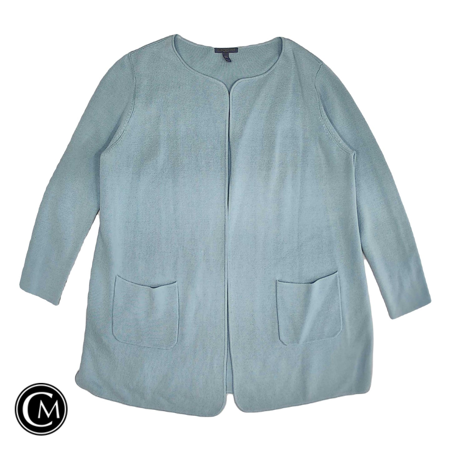 Cardigan By Eileen Fisher In Blue, Size: Lp