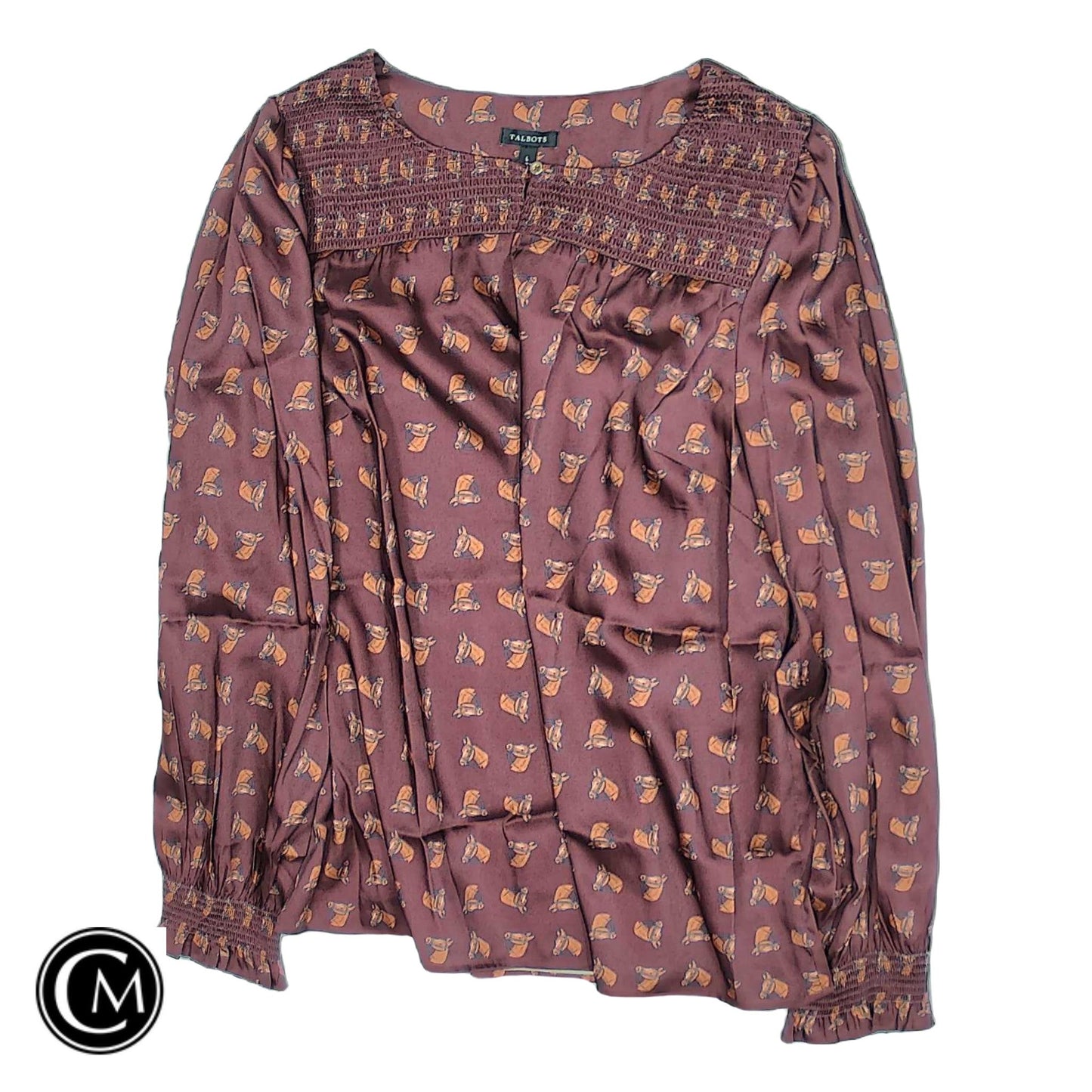 Top Ls By Talbots In Maroon, Size: L