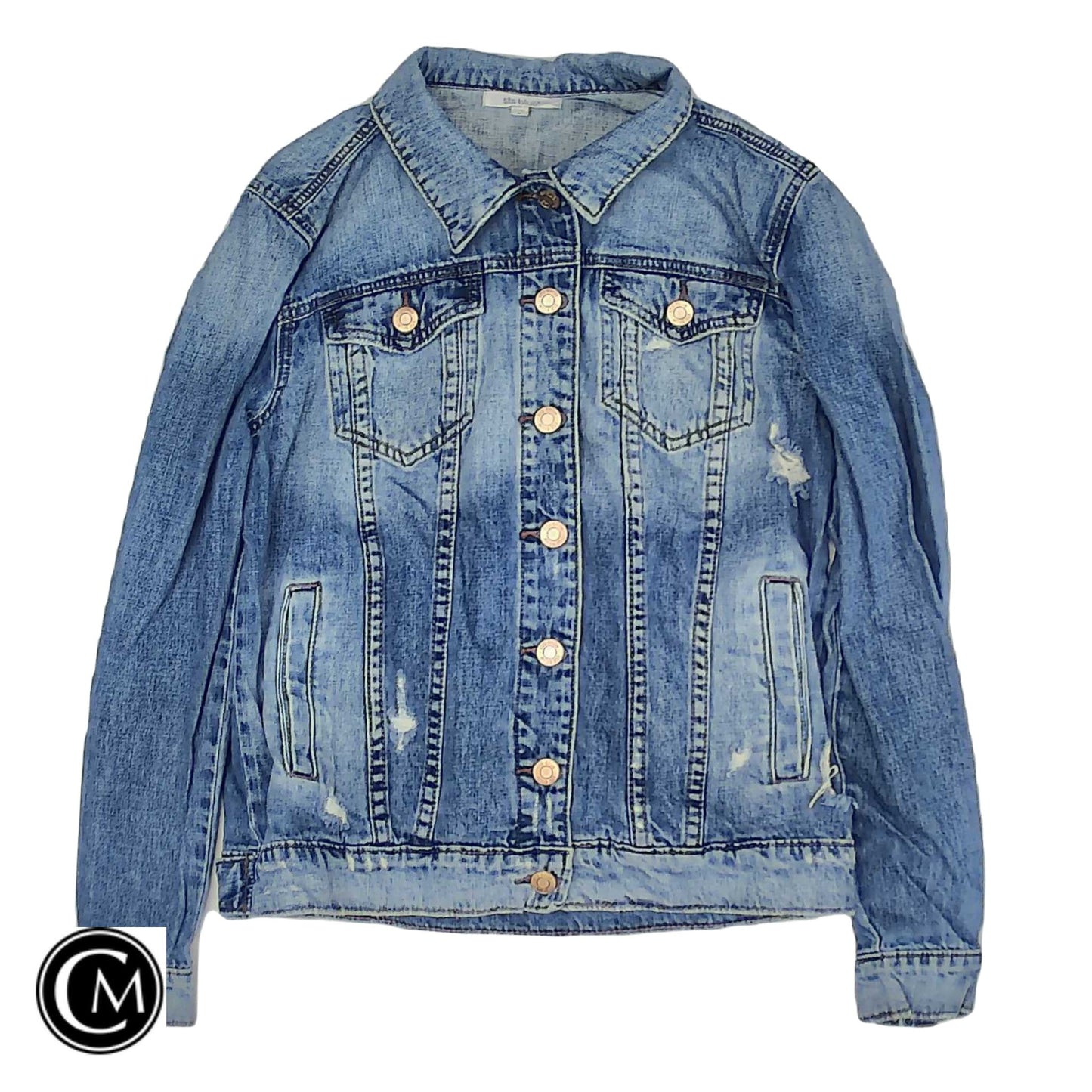 Jacket Denim By Sts Blue In Blue Denim, Size: S image 1