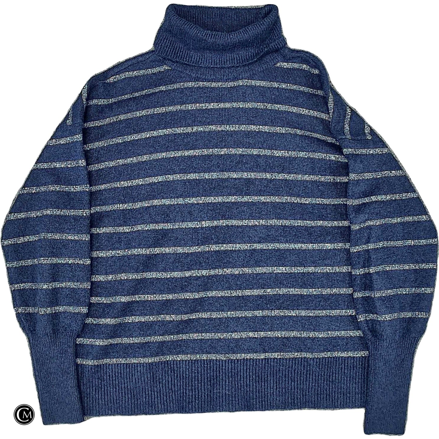 Sweater By Loft In Blue & Silver, Size: S
