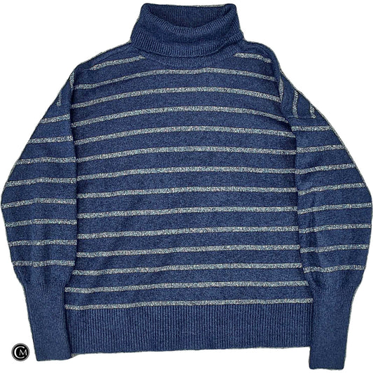 Sweater By Loft In Blue & Silver, Size: S