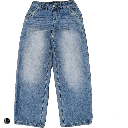 Jeans Wide Leg By Flamingals In Blue Denim, Size: S