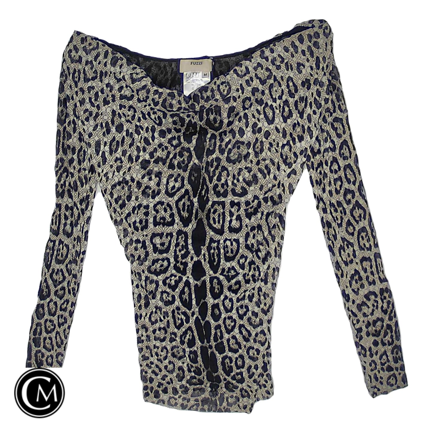 Blouse Ls By Cma In Animal Print, Size: M