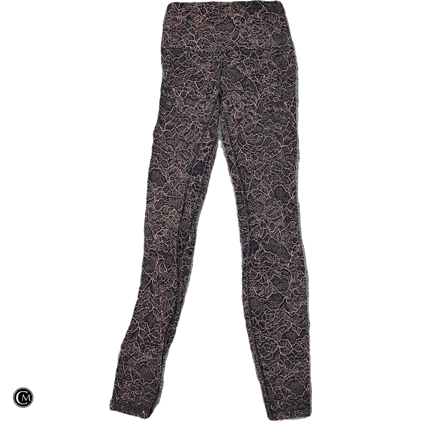 Athletic Leggings By Lululemon In Black & Pink, Size: Xs