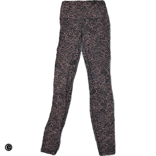Athletic Leggings By Lululemon In Black & Pink, Size: Xs