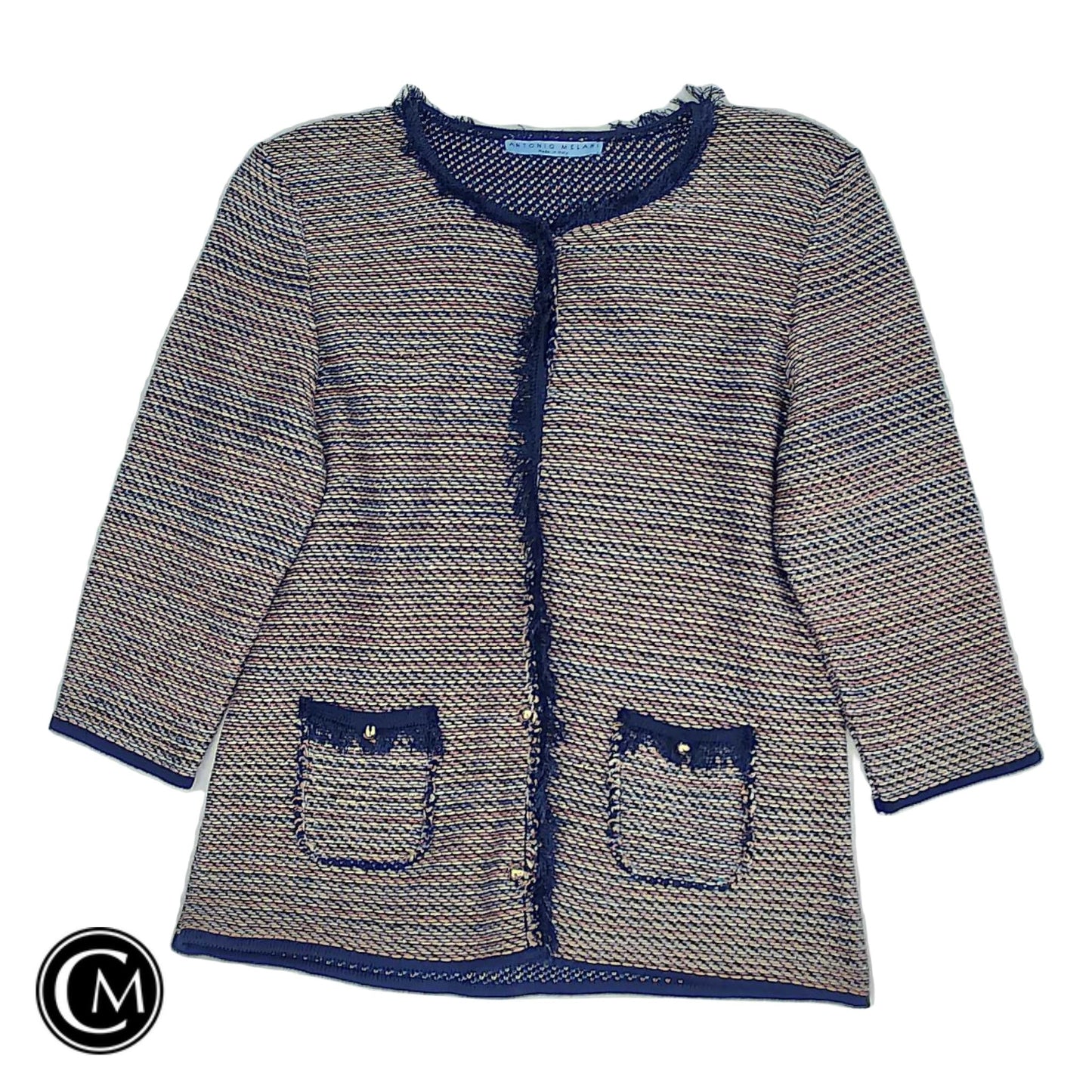 Cardigan By Antonio Melani In Blue & Pink, Size: S