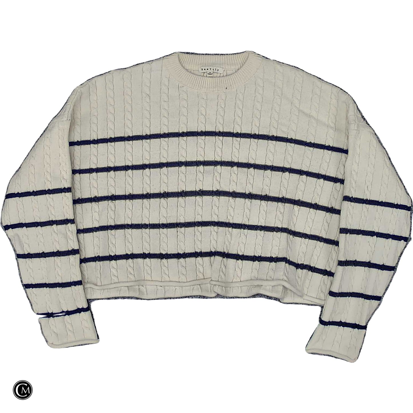 Sweater By Baevely In Black & Cream, Size: M