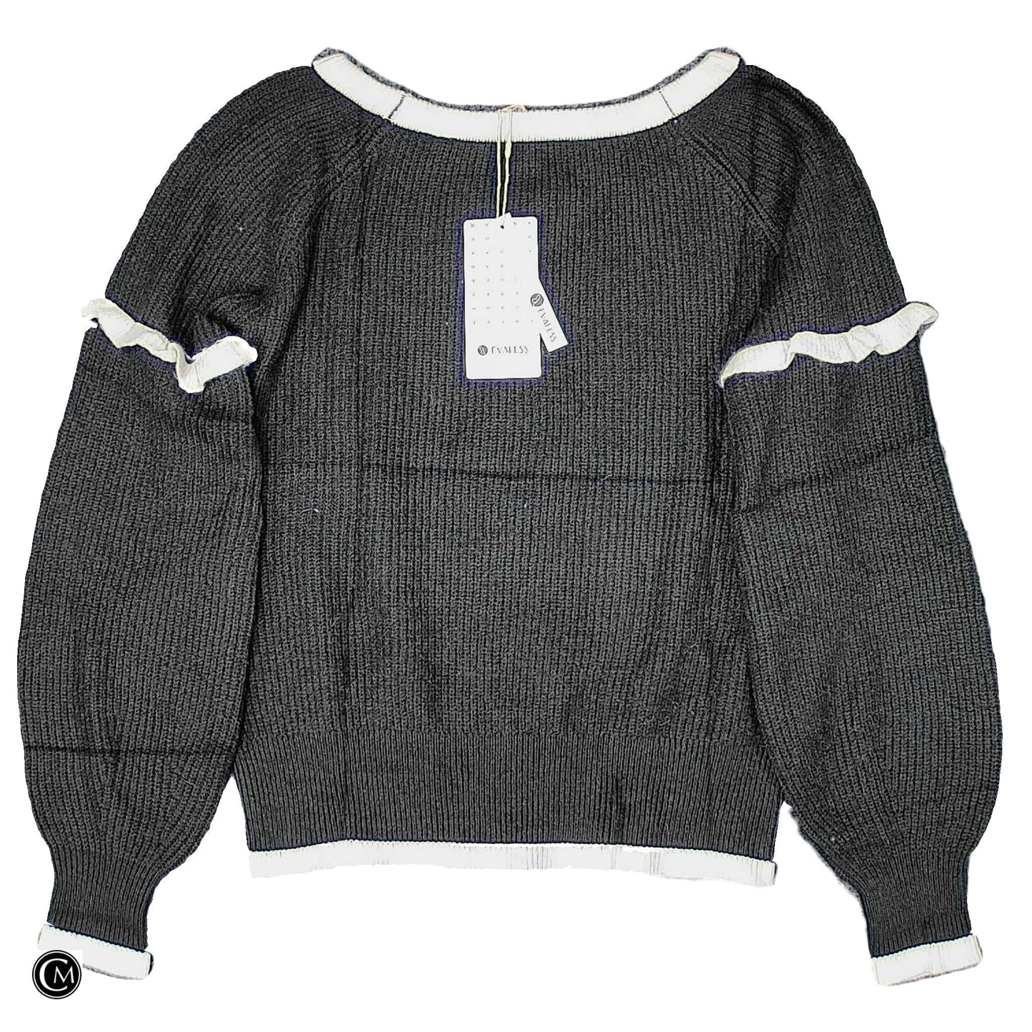 Sweater By Clothes Mentor In Black & White, Size: S