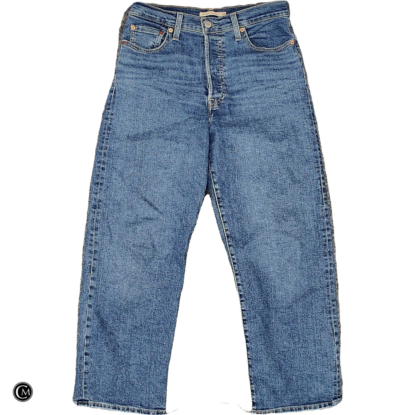 Jeans Straight By Levis In Blue Denim, Size: 8