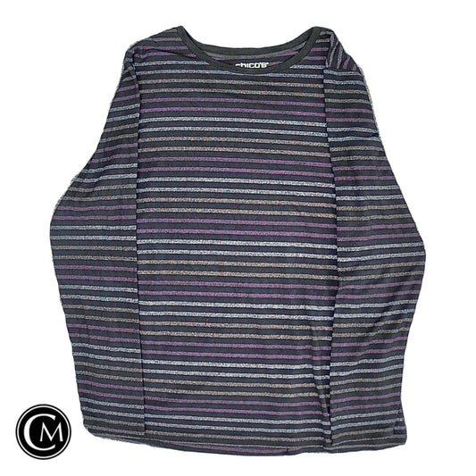 Top Ls By Chicos In Black & Purple, Size: L