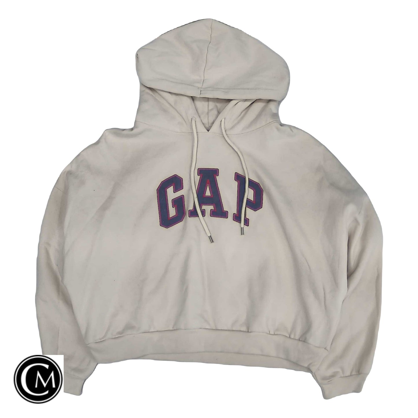 Sweatshirt Hoodie By Gap In Beige, Size: L