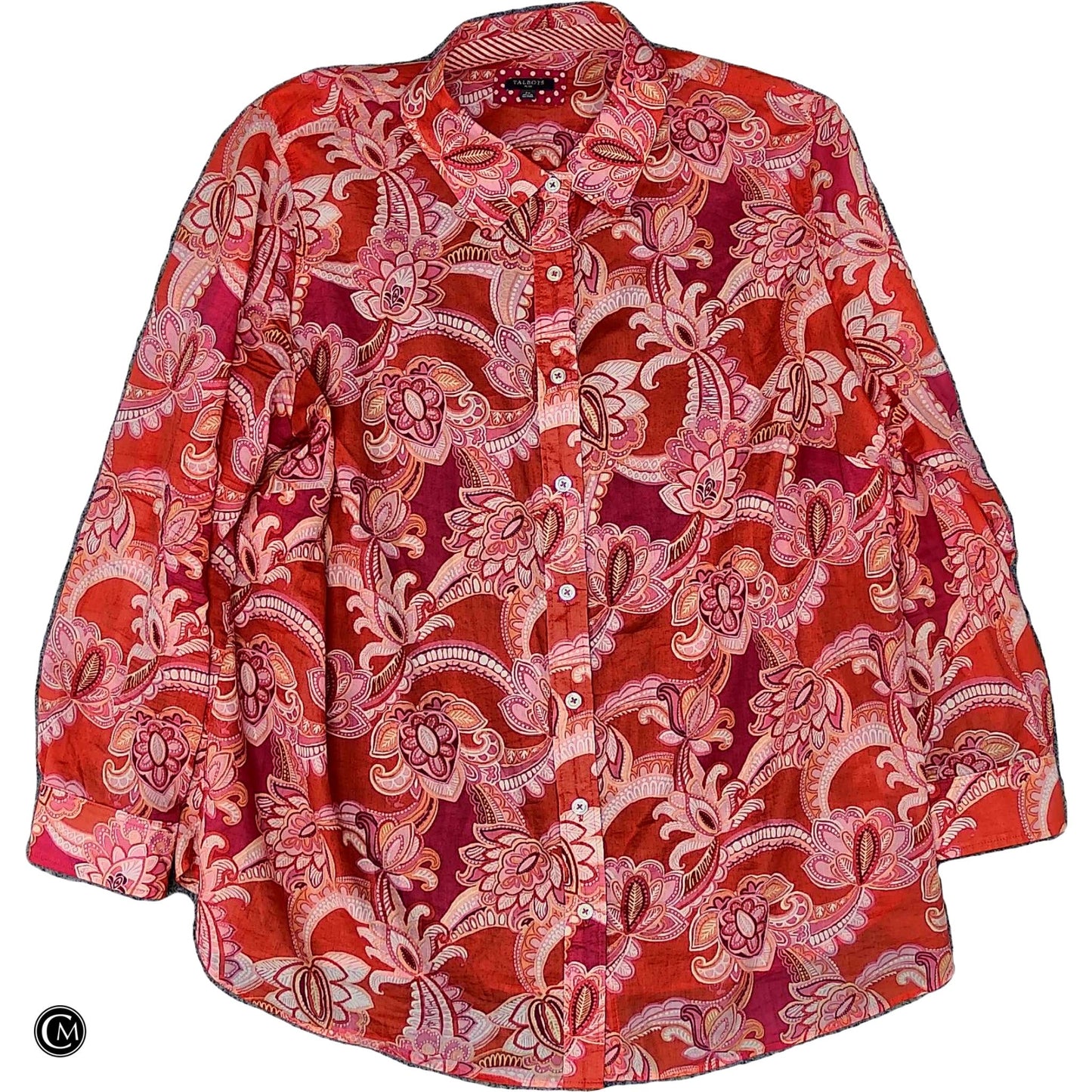 Top Ls By Talbots In Orange & Pink, Size: 2x