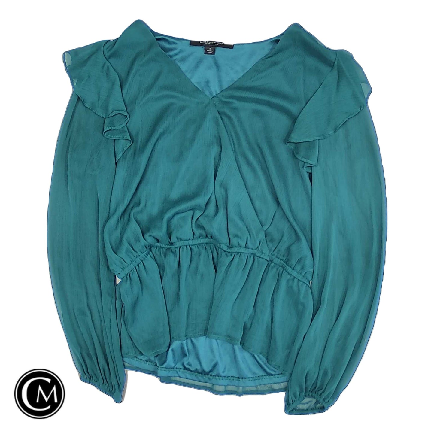 Blouse Ls By Marc New York In Green, Size: S