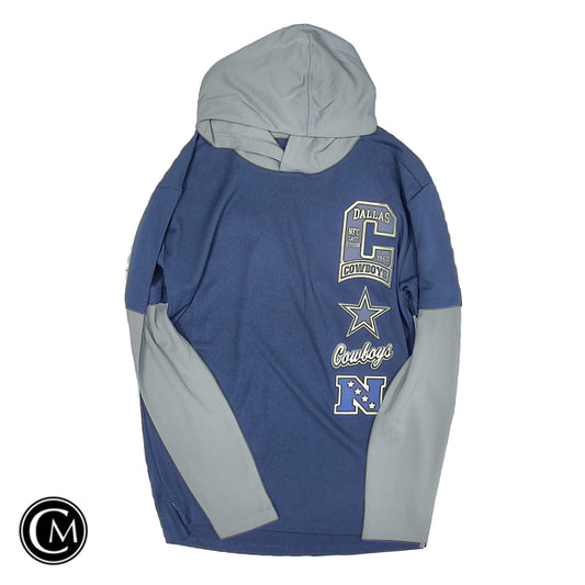 Top Ls By Nfl In Blue & Grey, Size: M