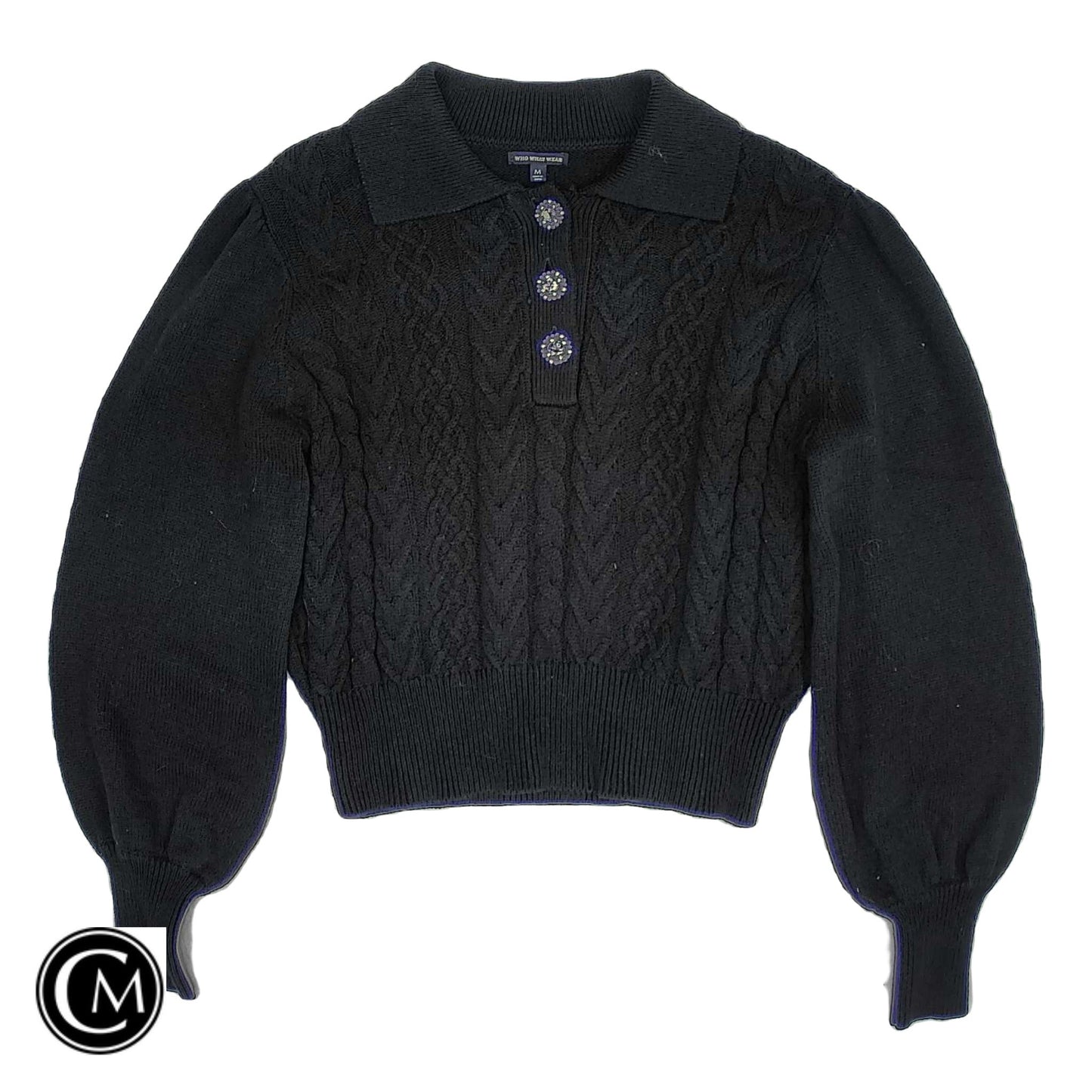 Sweater By Who What Wear In Black, Size: M