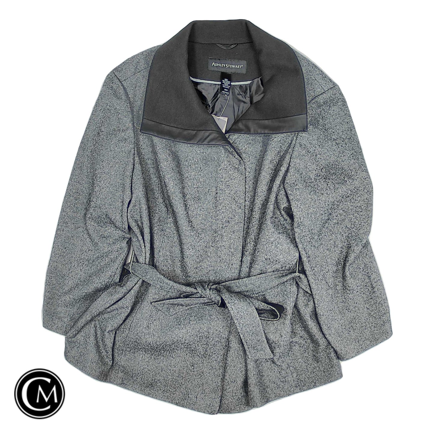 Coat Peacoat By Ashley Stewart In Grey, Size: 24