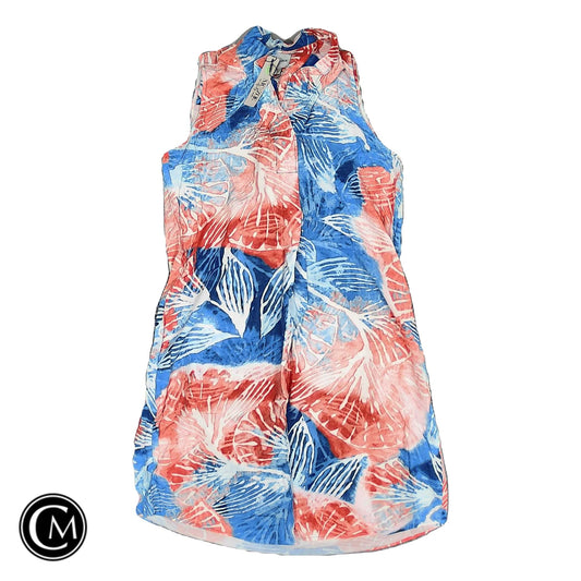 Dress Casual Short By Nic + Zoe In Blue & Orange, Size: Xs