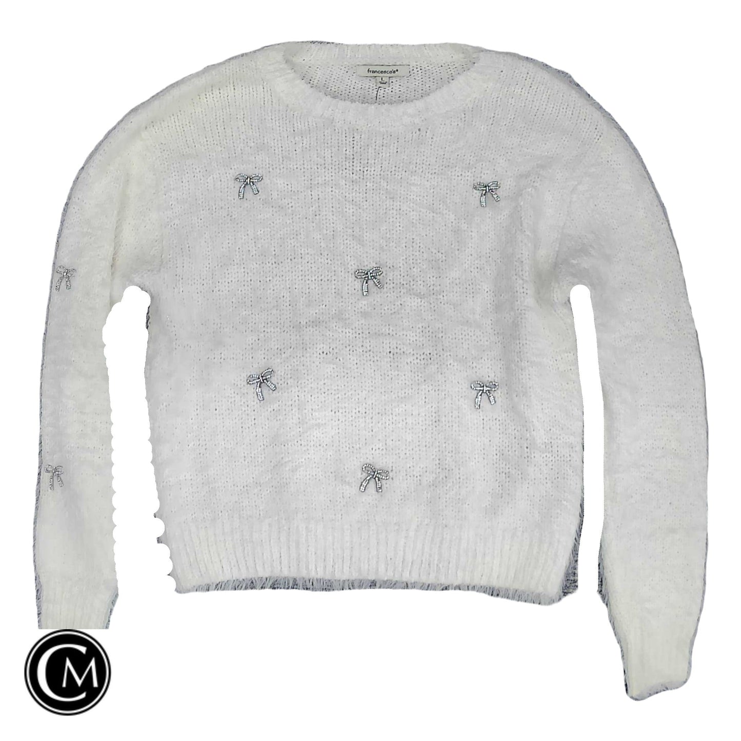 Sweater By Francesca’S In White, Size: L