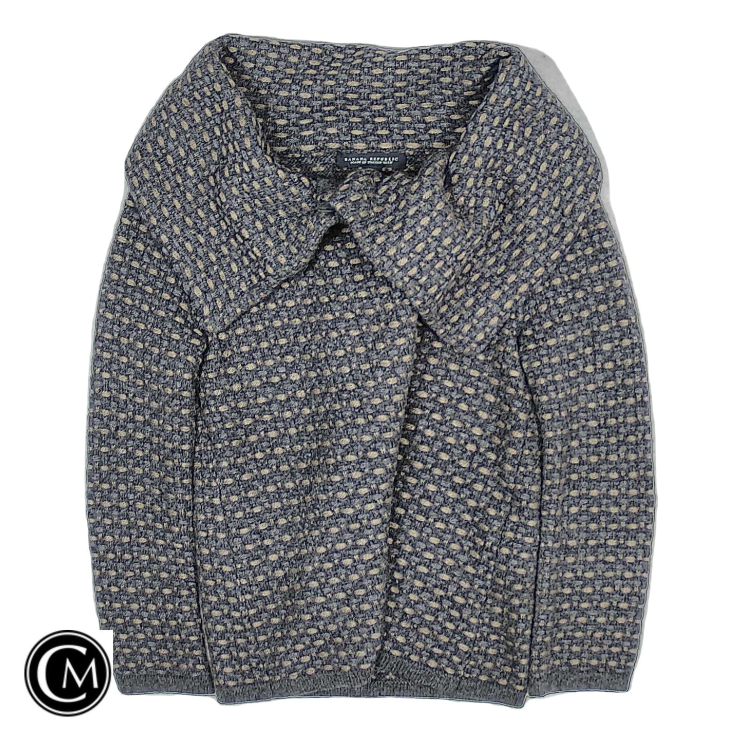 Sweater Cardigan By Banana Republic In Grey, Size: S