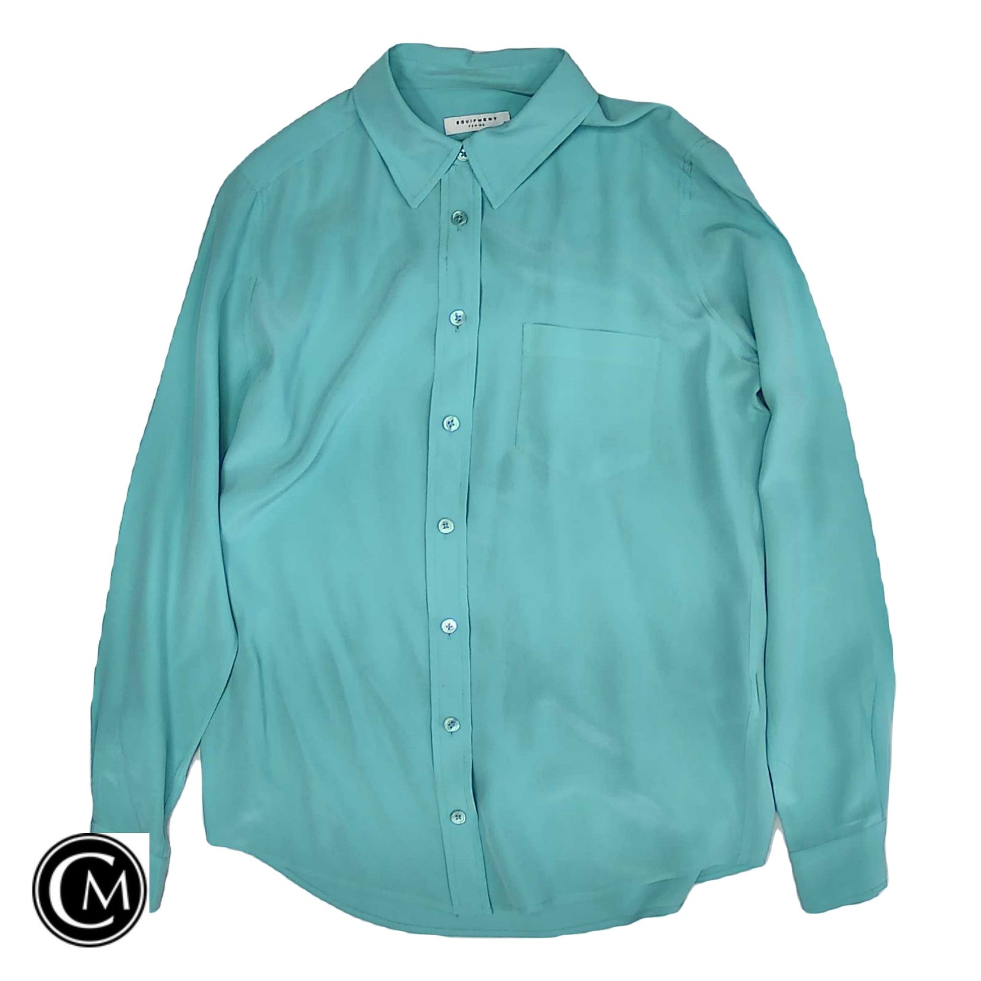 Blouse Ls By Equipment In Blue, Size: S image 1